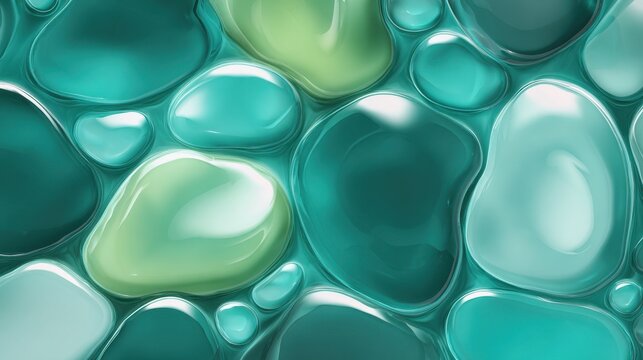 Emerald and teal slime tiles with translucent edges for tileable artwork