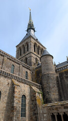 Obraz premium Mont-Saint-Michel Abbey Church, Normandy, France