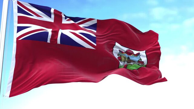 Bermuda Horizontal Flag in the Sky Speed Waving