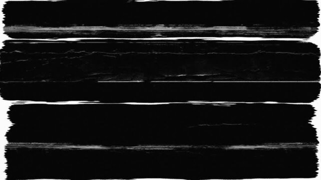 Abstract black ink brush strokes texture animation.