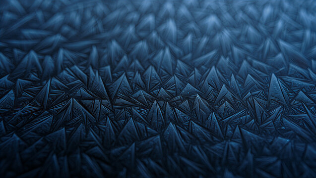 Abstract macro background of dense sharp ice crystal structures with crystals abstract background geometric structure atmospheric crystalline formations darkness freezing environment