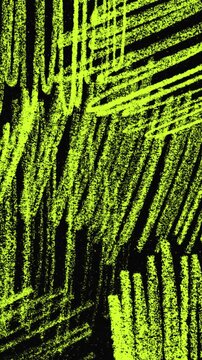 Abstract neon green pencil sketch texture animation.