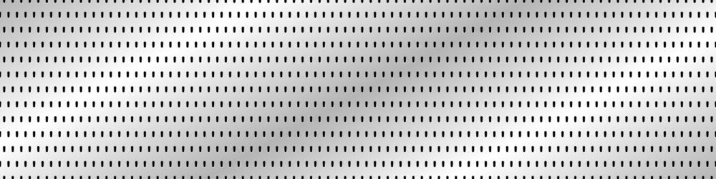 Pegboard perforated metallic hardboard texture background with spaced holes. Aluminum or steel textured gridwall for bench tool organizer vector