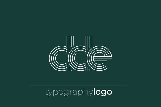 DDE modern geometric typography logo