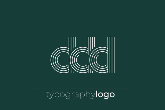 DDD modern geometric typography logo