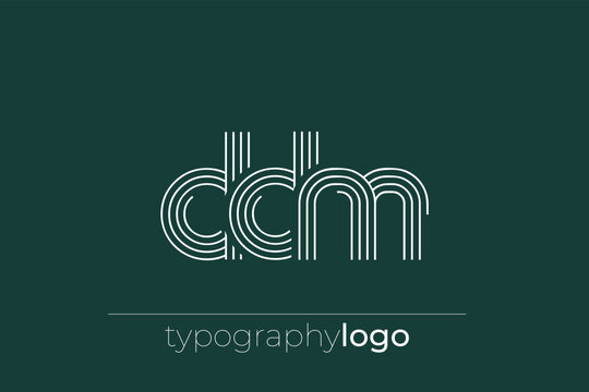 DDM modern geometric typography logo