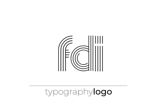 FDI modern geometric typography logo