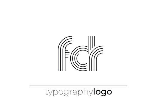 FDR modern geometric typography logo
