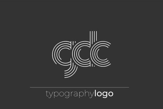 GDC modern geometric typography logo
