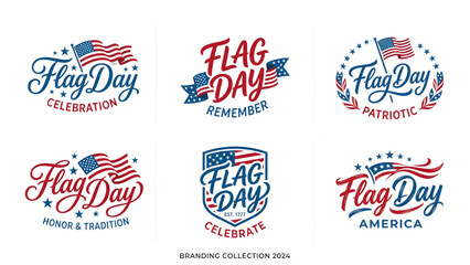 Flag Day Celebration Logos and Badges © Aqib Niaxi