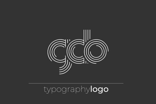 GDO modern geometric typography logo