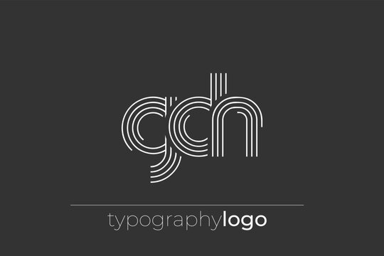 GDN modern geometric typography logo