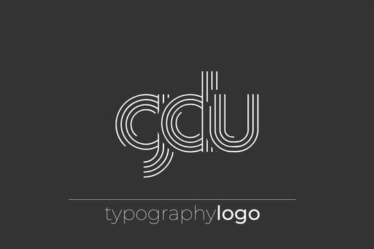 GDU modern geometric typography logo