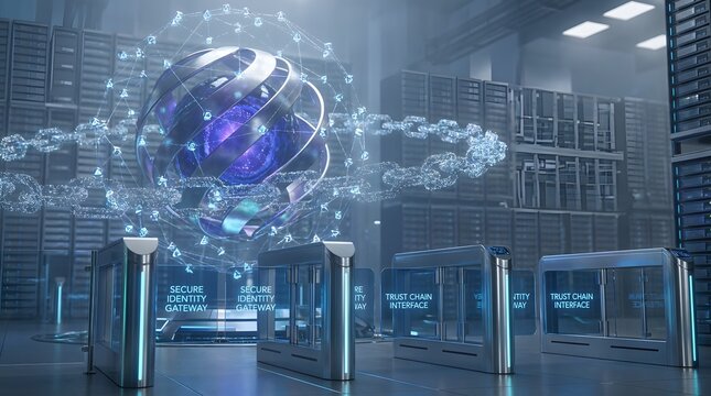 Autonomous Machine Identity Beacon in Secure Trust Network with Cryptographic AI Infrastructure