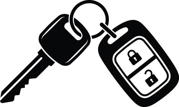 Car key with remote lock fob