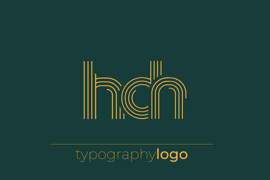 HDN modern geometric typography logo