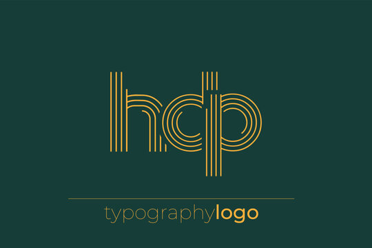 HDP modern geometric typography logo