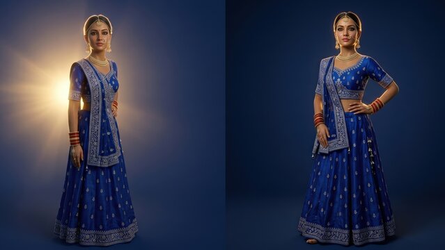 Navratri Chaniya Choli Portrait - Traditional Indian Fashion