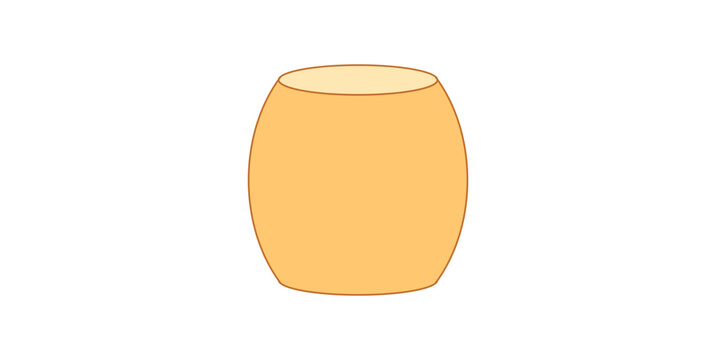 Barrel Shape Icon Vector Illustration.