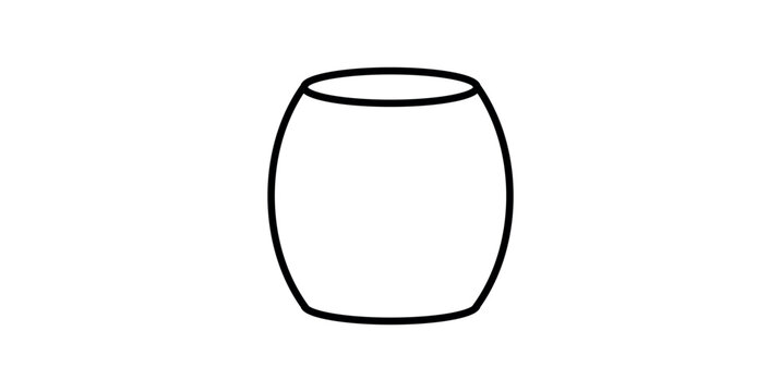 Barrel Shape Icon Vector Illustration.