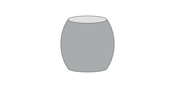 Barrel Shape Icon Vector Illustration.