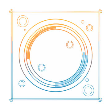 Abstract geometric circle design with gradient colors