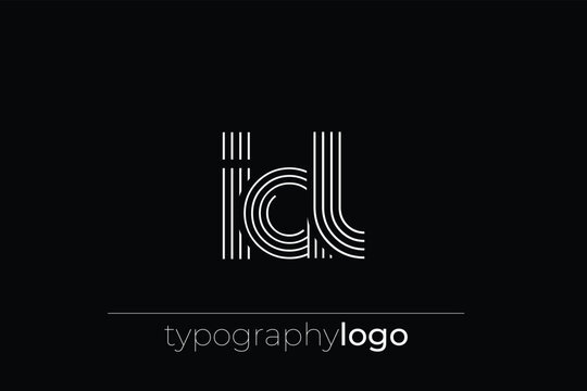 IDL modern geometric typography logo