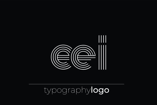 EEI modern geometric typography logo