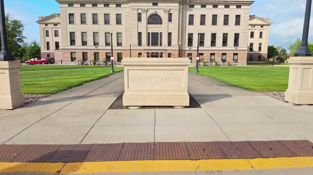 South Dakota State Capitol building on a sunny day in Pierre, South Dakota