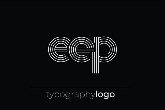 EEP modern geometric typography logo