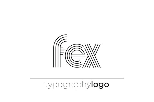 FEX modern geometric typography logo