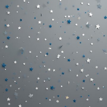 Images and wallpapers with a gray background created with small, solid stars in blue and white.
