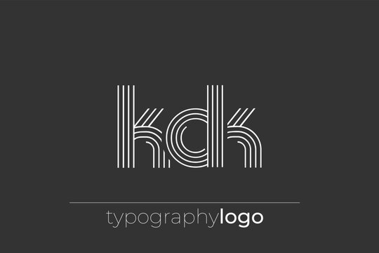 KDK modern geometric typography logo