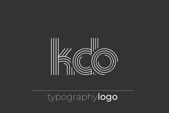 KDO modern geometric typography logo