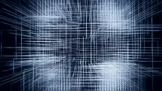 Dynamic abstract light patterns in motion displaying futuristic digital symmetry