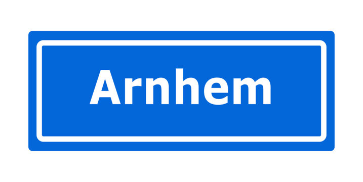Ortstafel, Arnhem, Niederlande, Holland