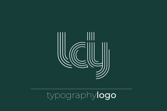 LDY modern geometric typography logo