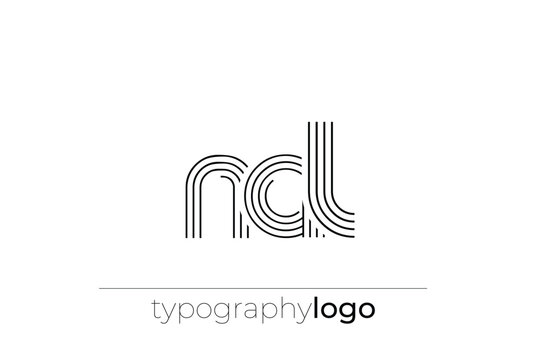 NDL modern geometric typography logo