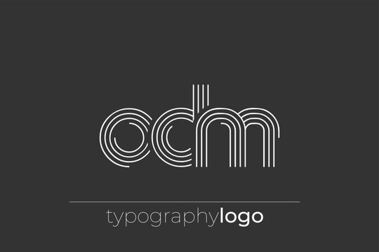ODM modern geometric typography logo