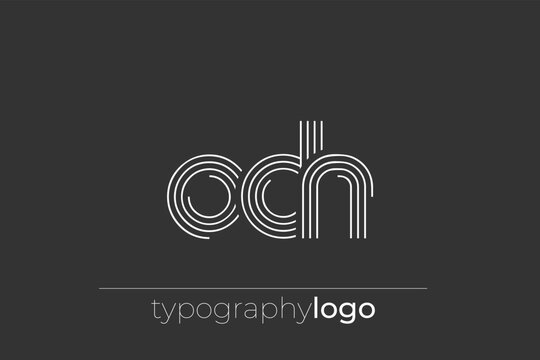 ODN modern geometric typography logo