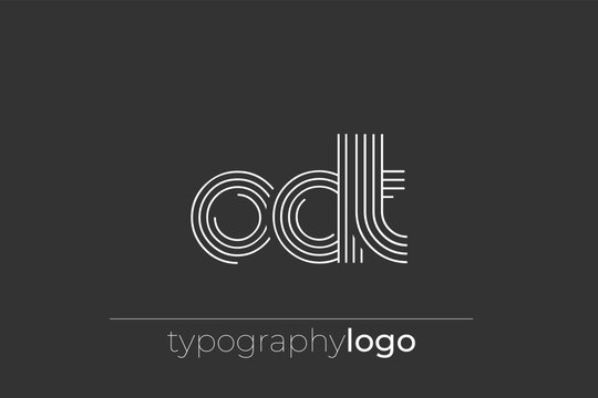 ODT modern geometric typography logo