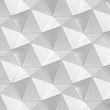 3D gray paper craft heptagonal patterned background
