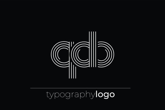 QDB modern geometric typography logo