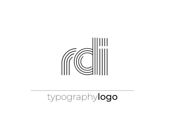 RDI modern geometric typography logo
