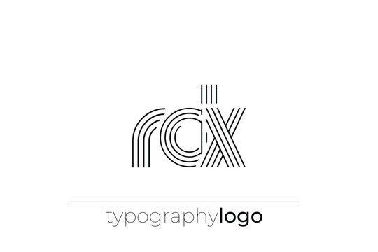 RDX modern geometric typography logo