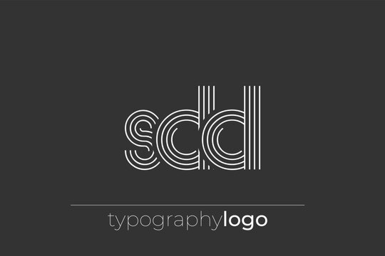 SDD modern geometric typography logo
