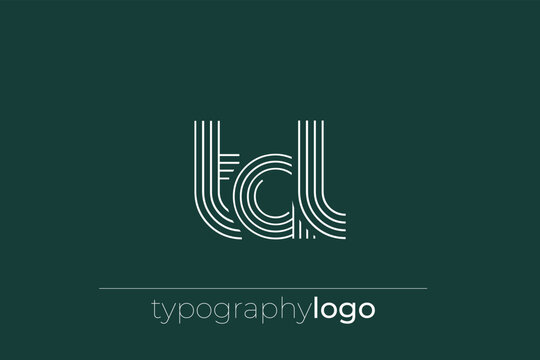 TDL modern geometric typography logo