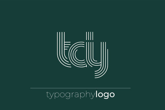 TDY modern geometric typography logo
