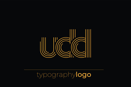 UDD modern geometric typography logo