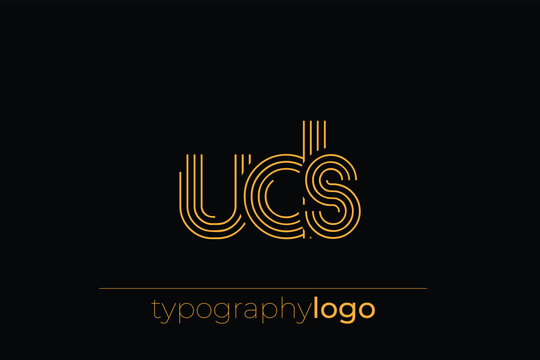 UDS modern geometric typography logo